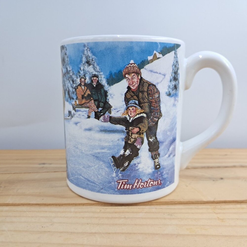 Tim Hortons Limited Edition Mug Skating Pond Collector Series 003 Made England